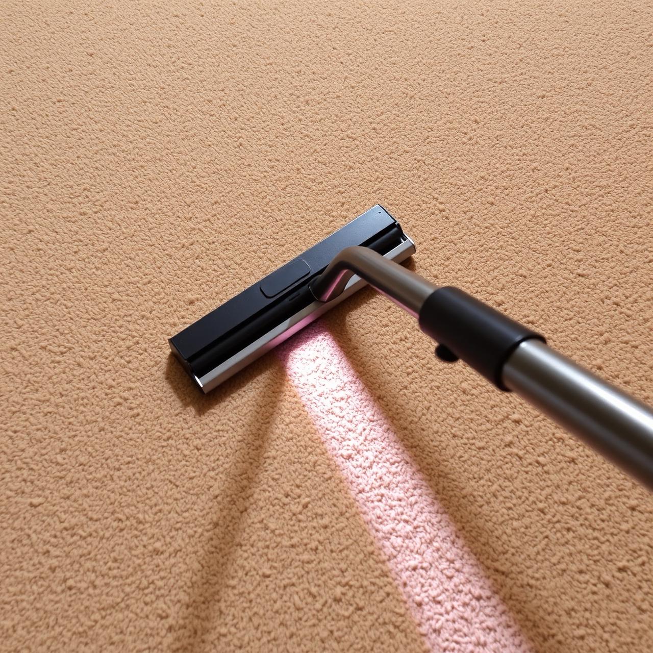 Carpet cleaning in action